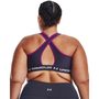 UA Crossback Mid Bra, Gray