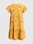464598-00 Dětské volánové šaty floral Žlutá