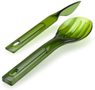 Stacking cutlery set green