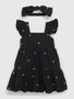 669915-00 Baby vzorované šaty Černá
