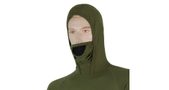 MERINO DF men's long shirt. sleeve with hood safari