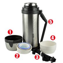  Universal thermos for food and drinks with two cups 1,4 l - Universal  stainless steel vacuum insulated bottle - THERMOS - 42.62 € - outdoorové  oblečení a vybavení shop