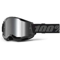 100% STRATA 2 JUNIOR Goggle Black - Mirror Silver Lens