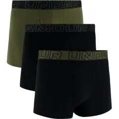 UNDER ARMOUR M UA Perf Cotton 3in - 3pk BLK/GRN