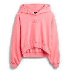 GAP 880827-03 Oversize crop mikina s logem VintageSoft Růžová
