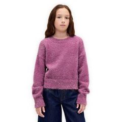 GAP 853251-01 Dětský chlupatý svetr s metalickou nití Růžová
