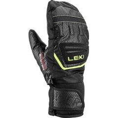 LEKI WCR Team 3D Junior Mitt, black-ice lemon