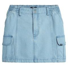 VANS Sidewalk Denim Skirt, LIGHT STONEWASH