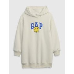 GAP 510483-00 Dětské mikinové šaty GAP & Smiley® Béžová