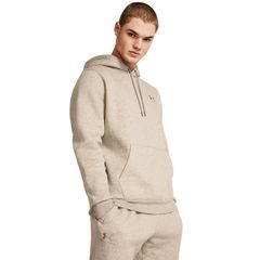 UNDER ARMOUR Essential Fleece Hoodie, Timberwolf Taupe Light Hthr / Timberwolf Taupe