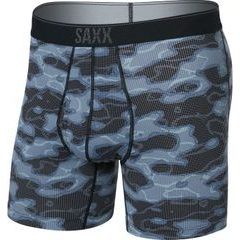 SAXX QUEST QUICK-DRY MESH BOXER BRIEF FLY, waterdrop camo-black