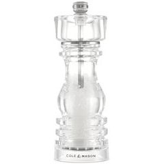 COLE&MASON London Acrylic Precision+ Salt Mill 18 cm