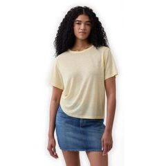 GAP 886584-04 Tričko z lněné směsi Žlutá