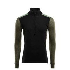 ACLIMA Hiking Crew Neck shirt, Man Jet Black / zelená/ Dill