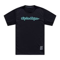 TROY LEE DESIGNS SKYLINE RIDE TEE SIGNATURE BLACK / REAL TEAL