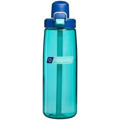 NALGENE Straw bottle 700 ml, Blue Aqua w/Dark Blue Cap