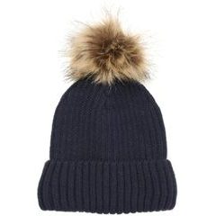 COLOR KIDS Hat W. Detachable Fake Fur, total eclipse 741225.7850