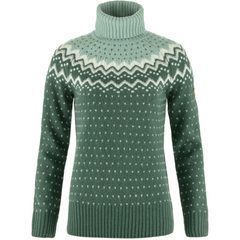 FJÄLLRÄVEN Övik Knit Roller Neck W, Deep Patina-Misty Green