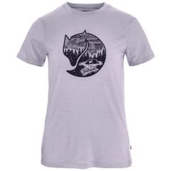 FJÄLLRÄVEN Abisko Wool Fox SS W Lavender Mist - Dark Navy