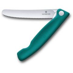 VICTORINOX Swiss Classic, picnic knife, 11cm, wavy, green, box