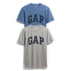 GAP 885595-03 Tričko s logem Everyday Soft, 2 ks modrá/šedá