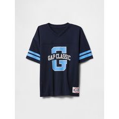 GAP Dětské sportovní oversize tričko GapFit Americana Tmavě modrá
