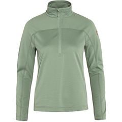 FJÄLLRÄVEN Abisko Lite Fleece Half Zip W, Misty Green