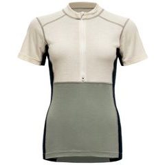 DEVOLD Lauparen Merino 190 Zip Tee Wmn, Raw White/Fog/Ink