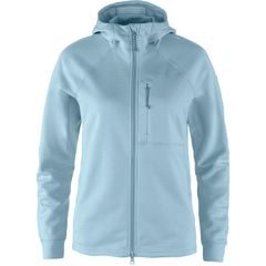 FJÄLLRÄVEN Abisko Grid Fleece Hoodie W Breeze Blue