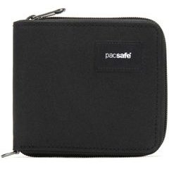 PACSAFE RFIDSAFE ZIP AROUND WALLET jet black