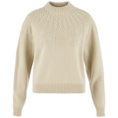 FJÄLLRÄVEN Övik Solid Jacquard Knit W Light Beige