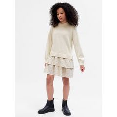 GAP 740054-01 Dětské mikinové šaty Béžová