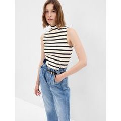 GAP 583620-07 Pruhovaný tílkový top Bílá