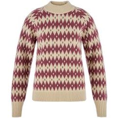 FJÄLLRÄVEN Övik Jacquard Knit W Light Beige-Mesa Purple