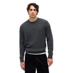 GAP 807068-02 Pletený svetr z Merino vlny Šedá