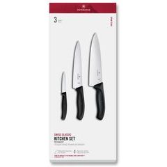 VICTORINOX Swiss Classic, kitchen set, 3pcs, black, gift box
