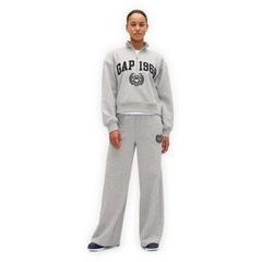 GAP 852838-04 Tepláky High Rise Baggy VintageSoft Šedá