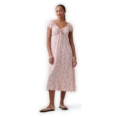 GAP 870780-01 Květované midi šaty Růžová