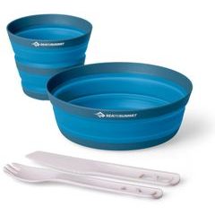 SEA TO SUMMIT XLite Collapsible Bowl, Cup, Spork & Knife Set Pagoda Blue