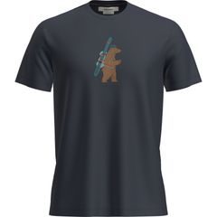ICEBREAKER Men Mer 150 Tech Lite SS Tee Bear Tour MIDNIGHT NAVY