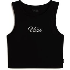 VANS SMALL STAPLE FITTED CROP TANK Black