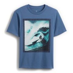 GAP 887409-02 Dětské tričko s potiskem Modrá