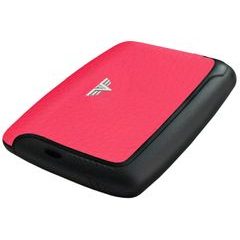 TRU VIRTU Card Case PEARL - leather Rubin Red