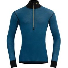 DEVOLD Wool Mesh 190 Zip Neck Man, Flood/Caviar