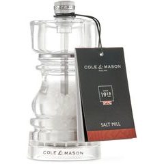 COLE&MASON London Acrylic Precision+ Salt Mill 13 cm