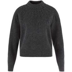 FJÄLLRÄVEN Övik Solid Jacquard Knit W Dark Grey