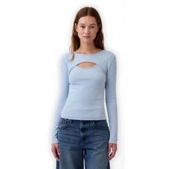 GAP 889422-01 Tričko s dlouhým rukávem Modrá
