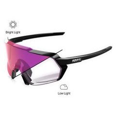 100% KORBIN Gloss Black - Purple Mirror Photochromic Lens