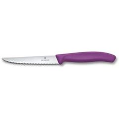 VICTORINOX Swiss Classic, steak & pizza knife, 11cm, wavy, purple