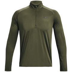 UNDER ARMOUR Tech 2.0 1/2 Zip, Marine OD Green / Black
